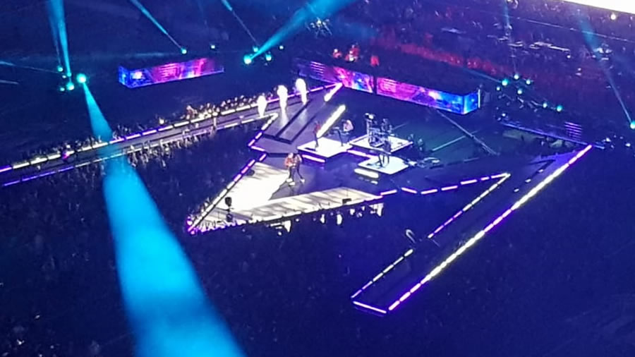 El medio tiempo del Super Bowl LIII con Maroon 5.  (Foto: Ricardo Vaquier)