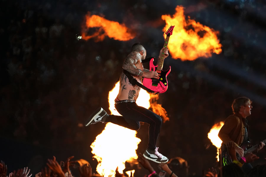 El medio tiempo del Super Bowl LIII con Maroon 5. (Foto: AFP)