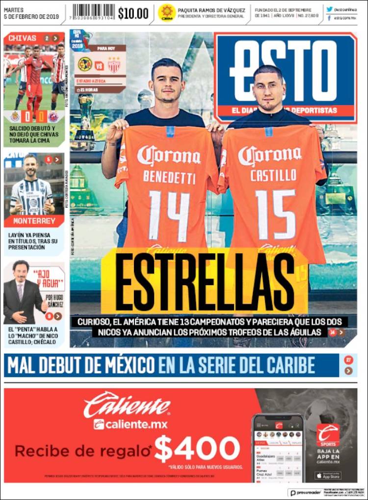 Las portadas deportivas más destacadas del mundo.