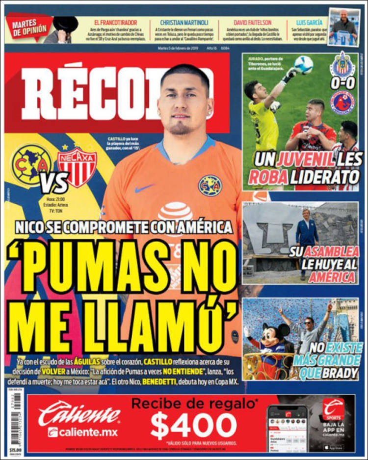 Las portadas deportivas más destacadas del mundo.