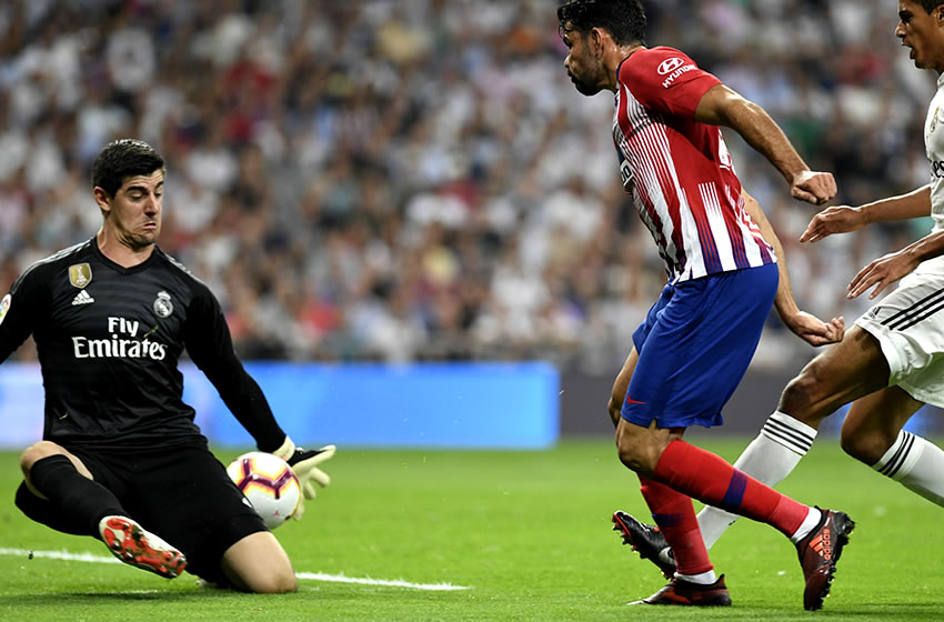 Courtois y Morata se podrían ver las caras ahora con la camiseta opuesta. (Foto: Cortesía LaLiga)