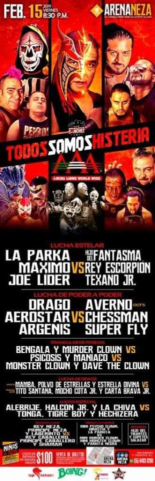 Las carteleras de Lucha Libre.