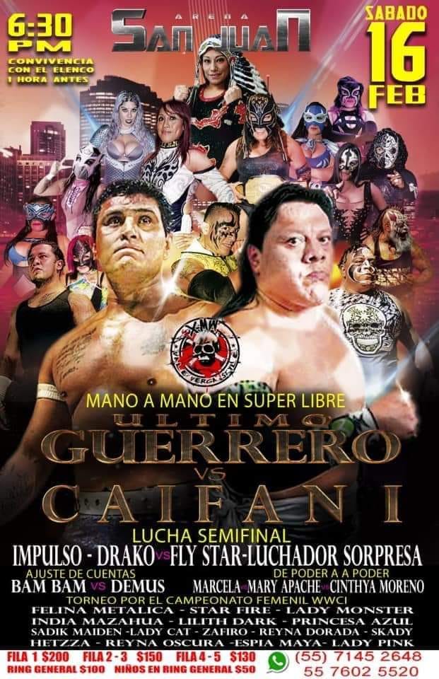 Las carteleras de Lucha Libre.