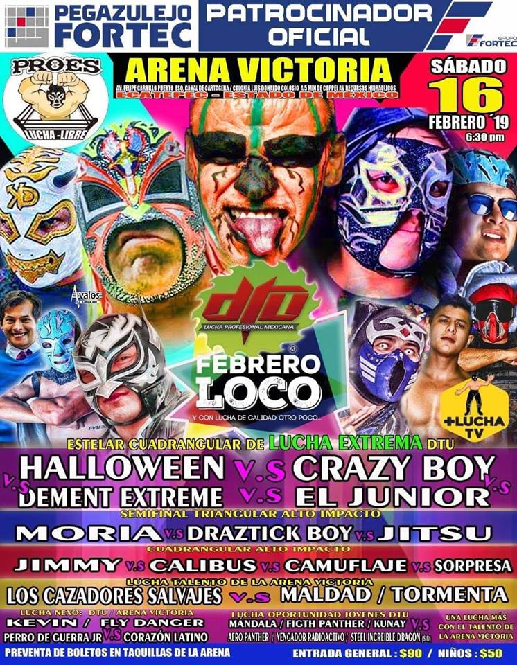 Las carteleras de Lucha Libre.
