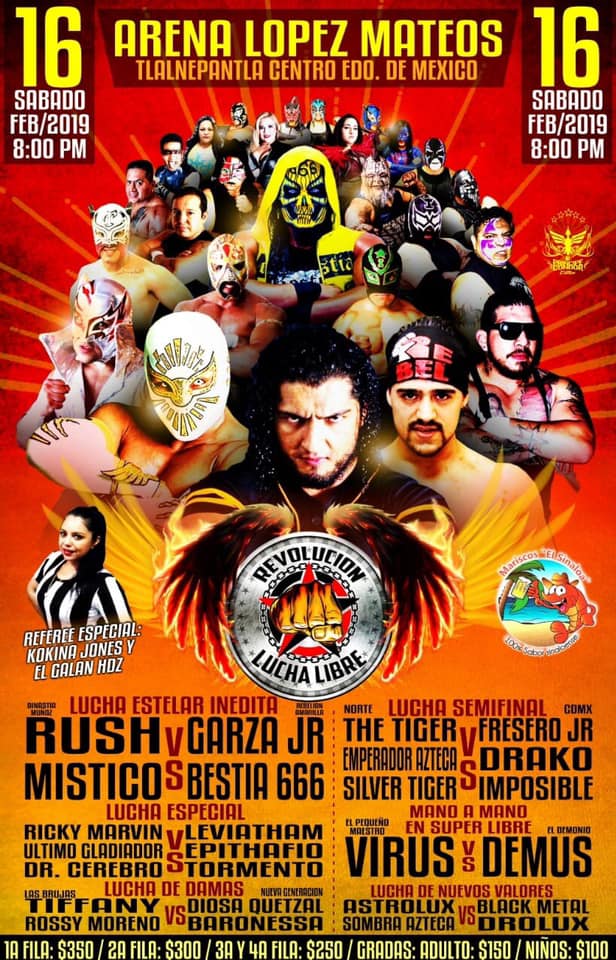 Las carteleras de Lucha Libre.