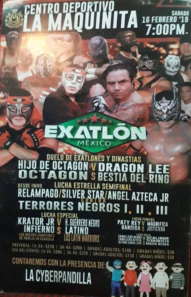 Las carteleras de Lucha Libre.