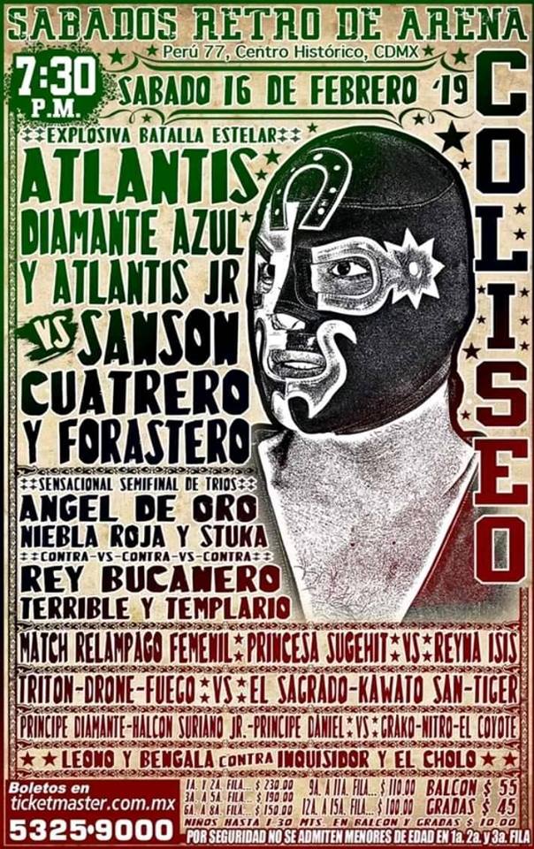 Las carteleras de Lucha Libre.
