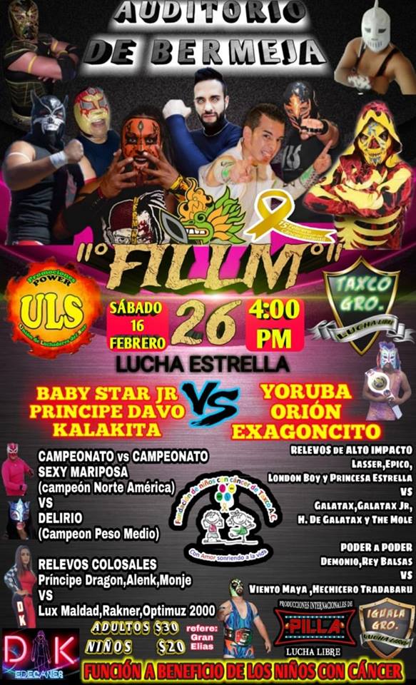 Las carteleras de Lucha Libre.
