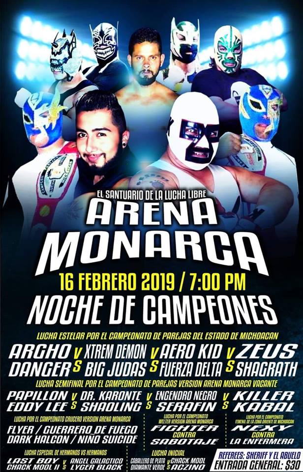 Las carteleras de Lucha Libre.