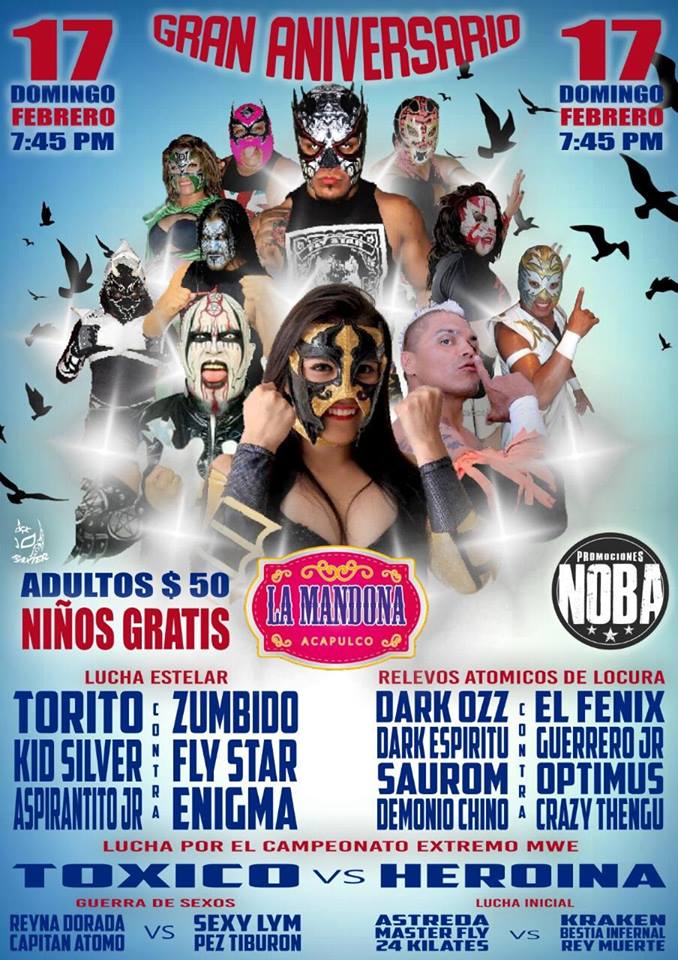 Las carteleras de Lucha Libre.