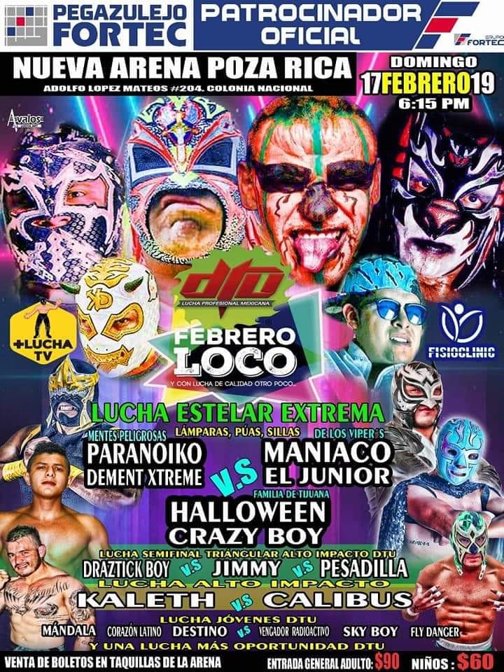 Las carteleras de Lucha Libre.