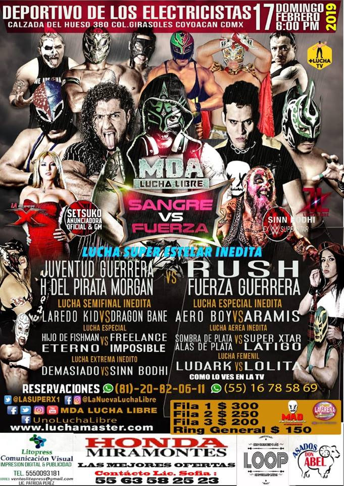 Las carteleras de Lucha Libre.