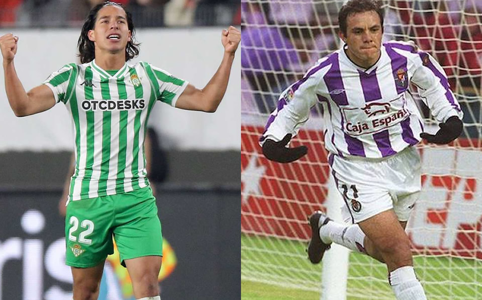 Diego Lainez y Cuauhtémoc Blanco (EFE / Agencias)