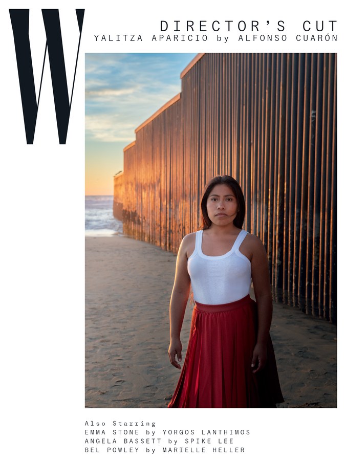 La sesión fotográfica dirigida por Alfonso Cuarón muestra que ningún muro puede resistirse al camino de Yalitza Aparicio. Carlos Somonte / W Magazine
