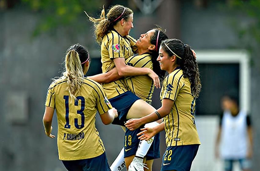 La celebración felina. (Liga MX Femenil)