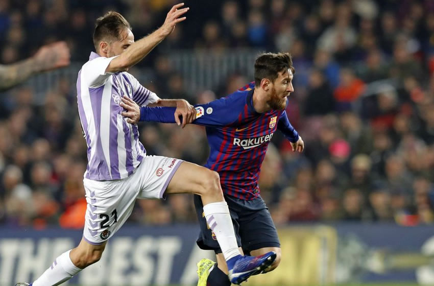 Messi marcó de penal al 43', pero falló otro al 85'. (Foto: @FCBarcelona_es)