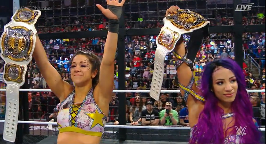 La pareja que hizo historia en la división femenil. (Foto. WWE)