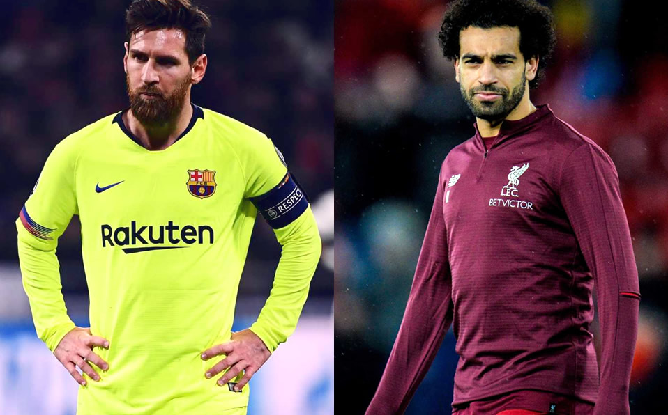 Lionel Messi y Mohamed Salah (AFP y EFE)