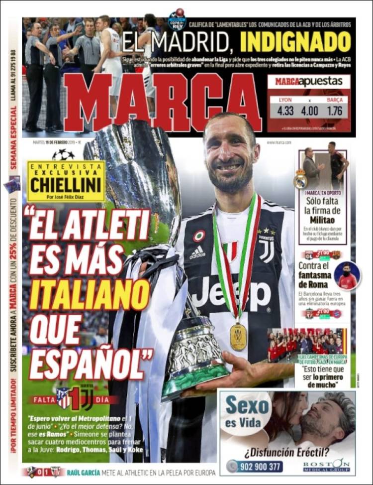 Las mejores portadas deportivas a lo largo y ancho del mundo en El Papelón.