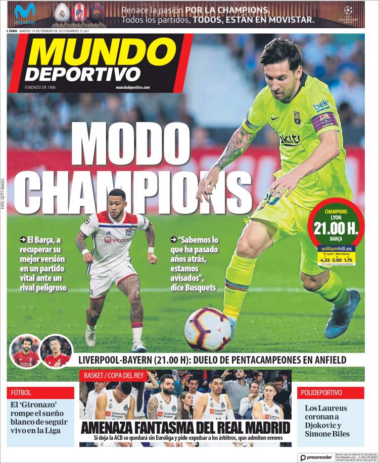 Las mejores portadas deportivas a lo largo y ancho del mundo en El Papelón.