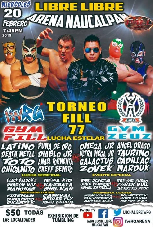Muchos eventos de lucha libre.