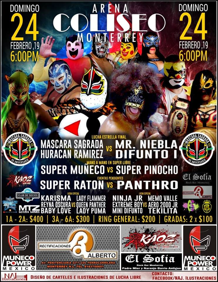 Muchos eventos de lucha libre.