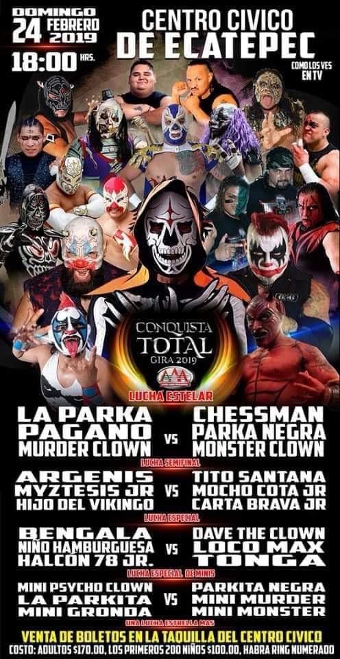 Muchos eventos de lucha libre.
