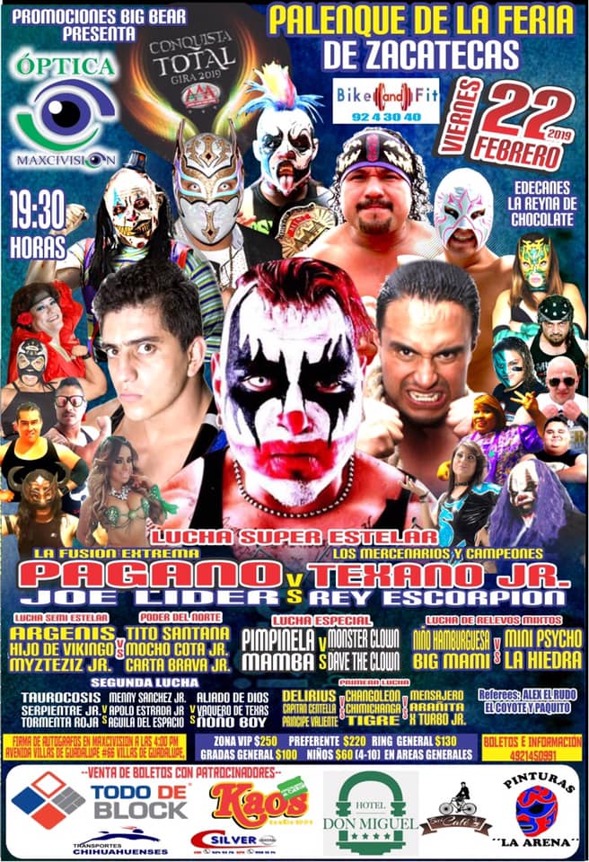 Muchos eventos de lucha libre.