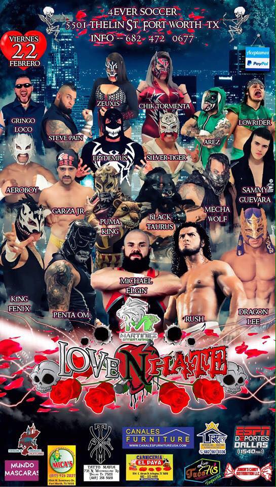 Muchos eventos de lucha libre.
