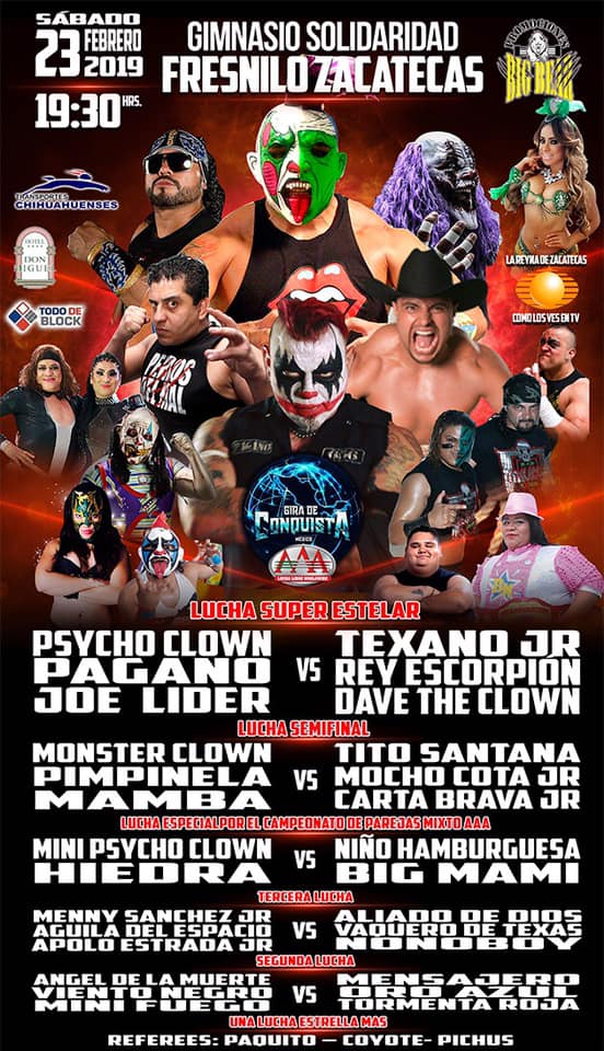 Muchos eventos de lucha libre.