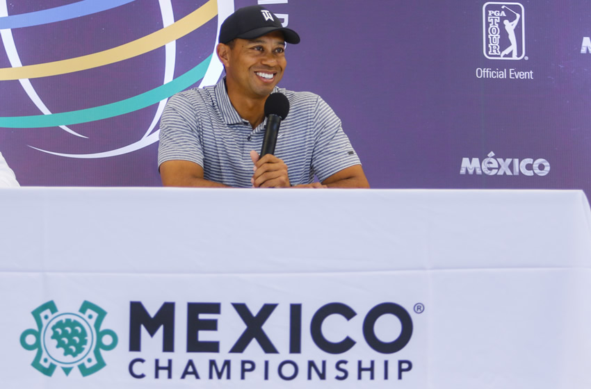 Tiger Woods se dijo contento por estar en México. Foto: Imago 7