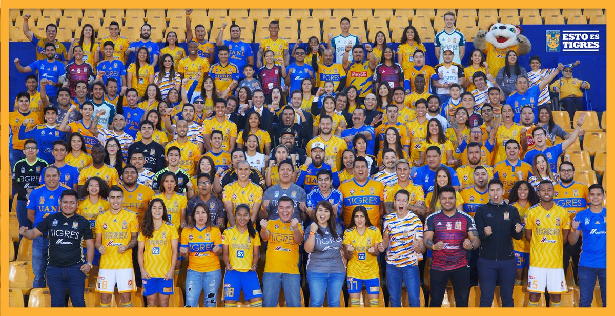 Tigres femenil y varonil más la directiva