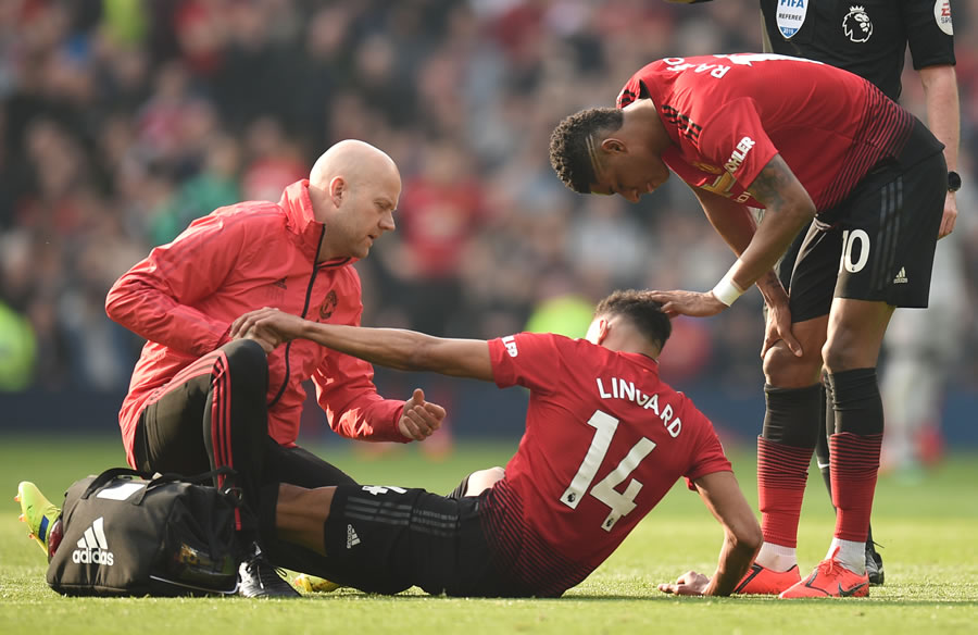 Ander Herrera, Juan Mata y Jesse Lingard salieron lesionados. (Foto: AFP)