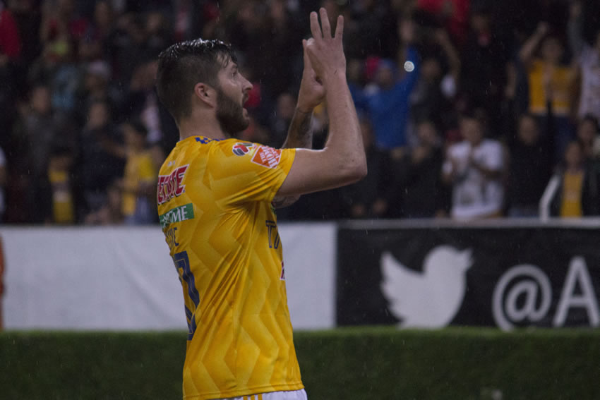 Gignac anotó el gol del triunfo de Tigres ante Atlas en la J8 de la Liga MX. (Foto: Imago7)