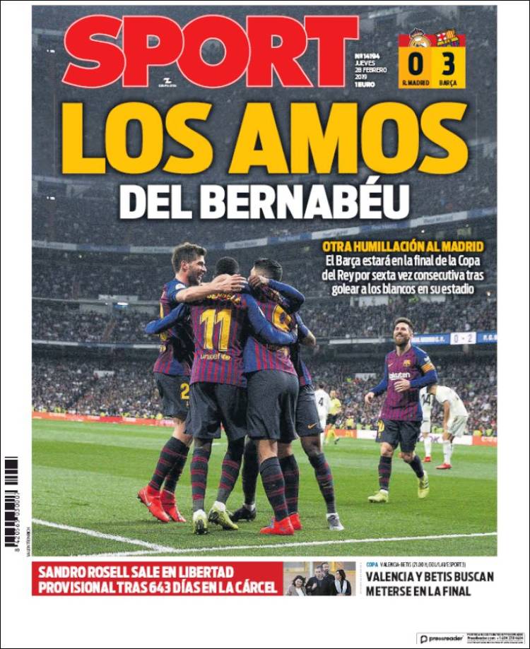 Las portadas deportivas más destacadas del mundo