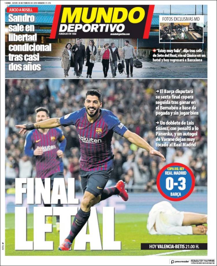 Las portadas deportivas más destacadas del mundo