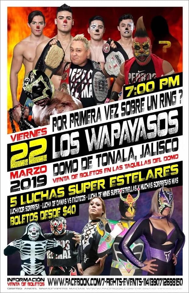 Los Wapayasos subirán al ring.