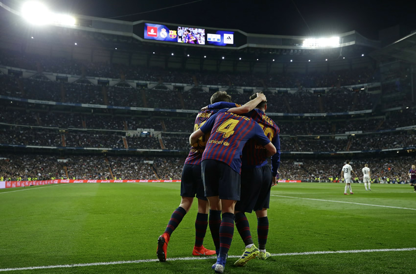 Una vez más, el Barcelona se impuso en el Bernabéu al Real Madrid. Foto: AP