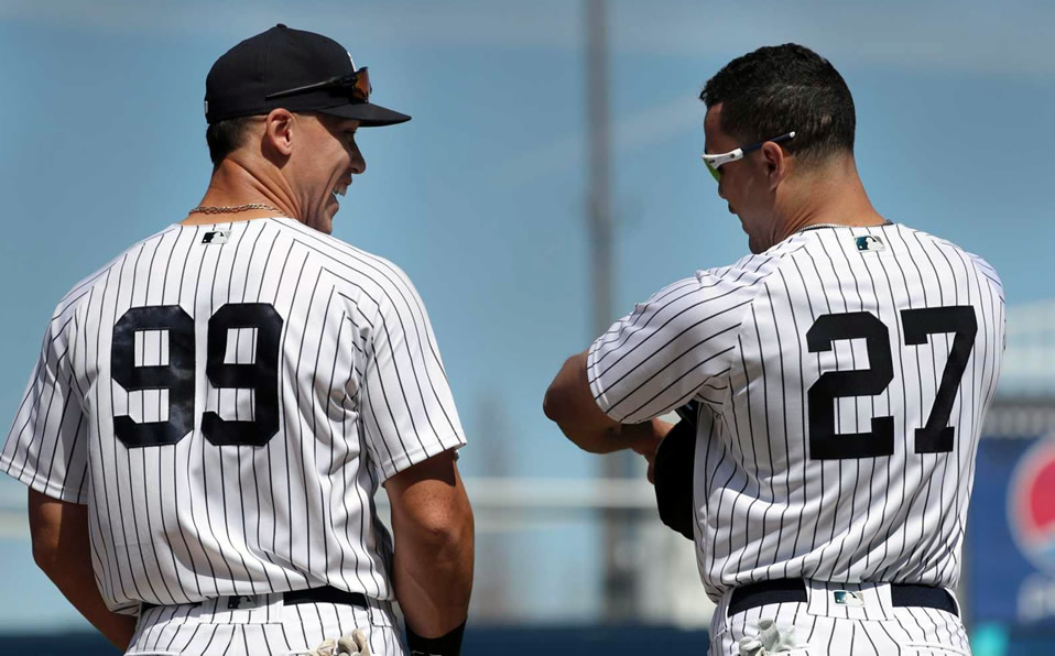 Aaron Judge y Giancarlo Stanton (Reuters)