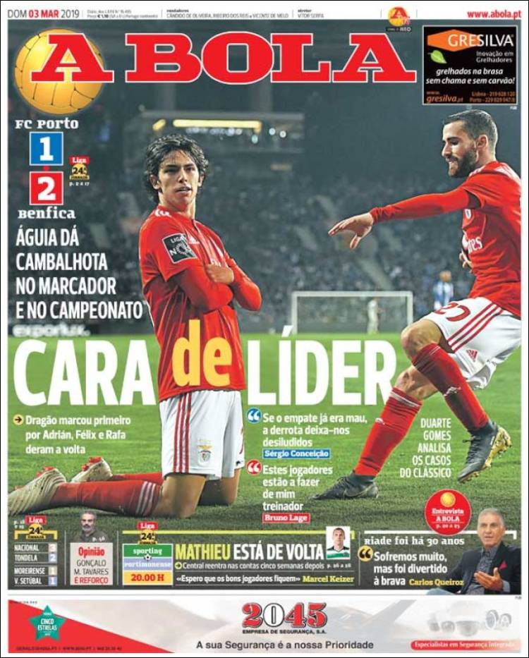 Las portadas deportivas del 3 de marzo de 2019.