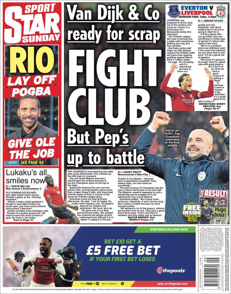 Las portadas deportivas del 3 de marzo de 2019.