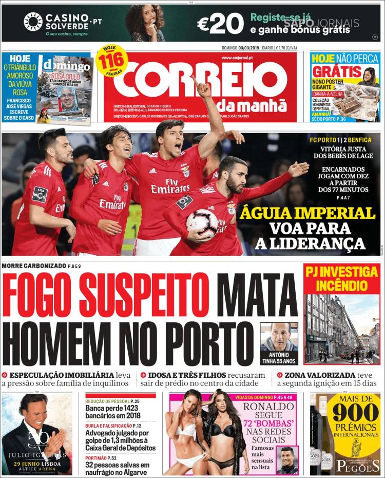 Las portadas deportivas del 3 de marzo de 2019.