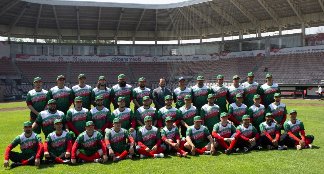 Foto oficial de la Selección Mexicana de Beisbol que jugará en la Samurai Japan Series. Foto: LMB