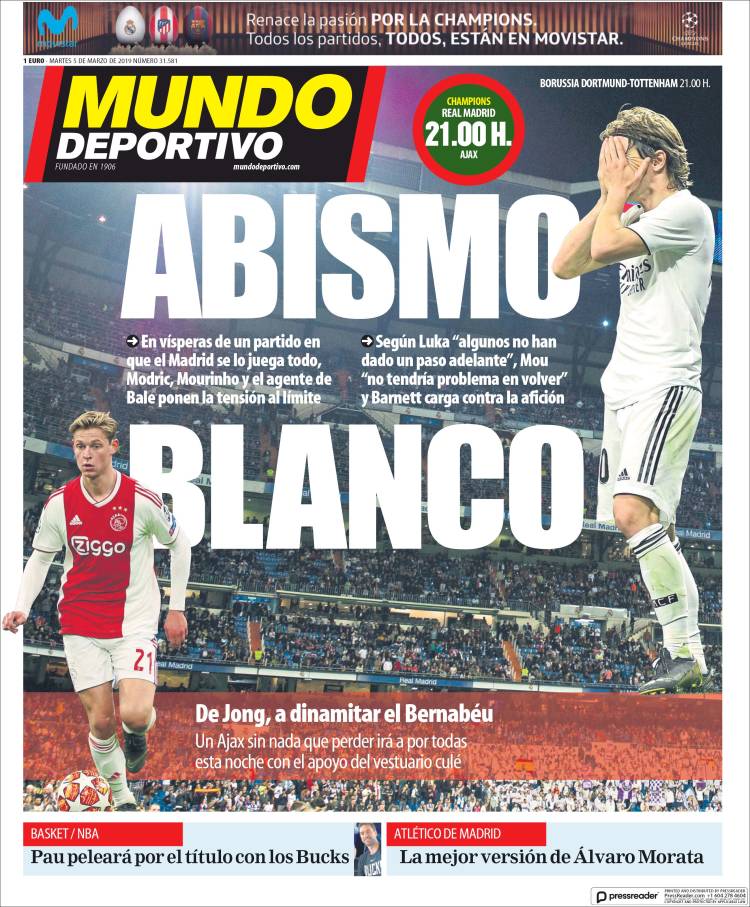 Las mejores portadas del mundo deportivo en Mediotiempo.