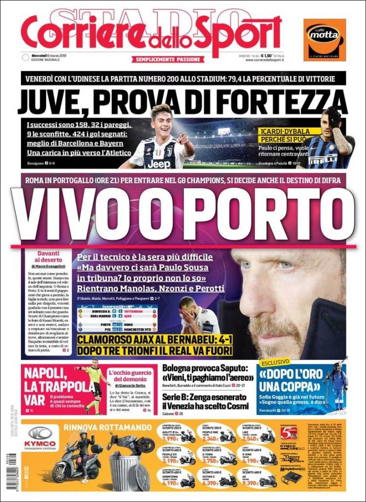 Corriere dello Sport de Italia.