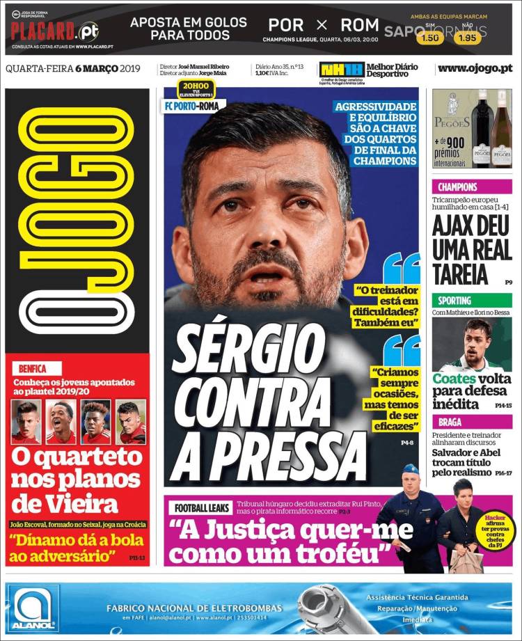 O Jogo de Portugal.