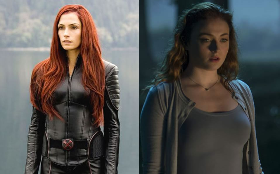 Jean Grey, interpretada por Famke Janssen y Sophie Turner en X-Men. (Foto: Marvel)