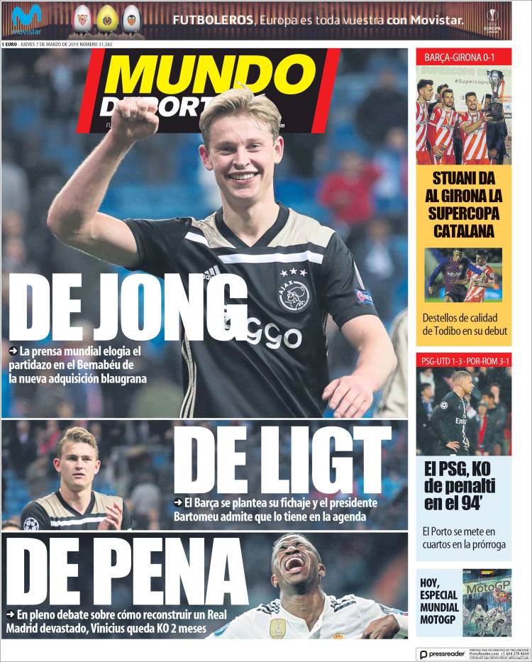 Periódicos deportivos del (07-03-2019)