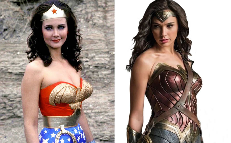 Wonder Woman, interpretada por Lynda Carter en la serie y Gal Gadot en DCEU. (Foto: DC)