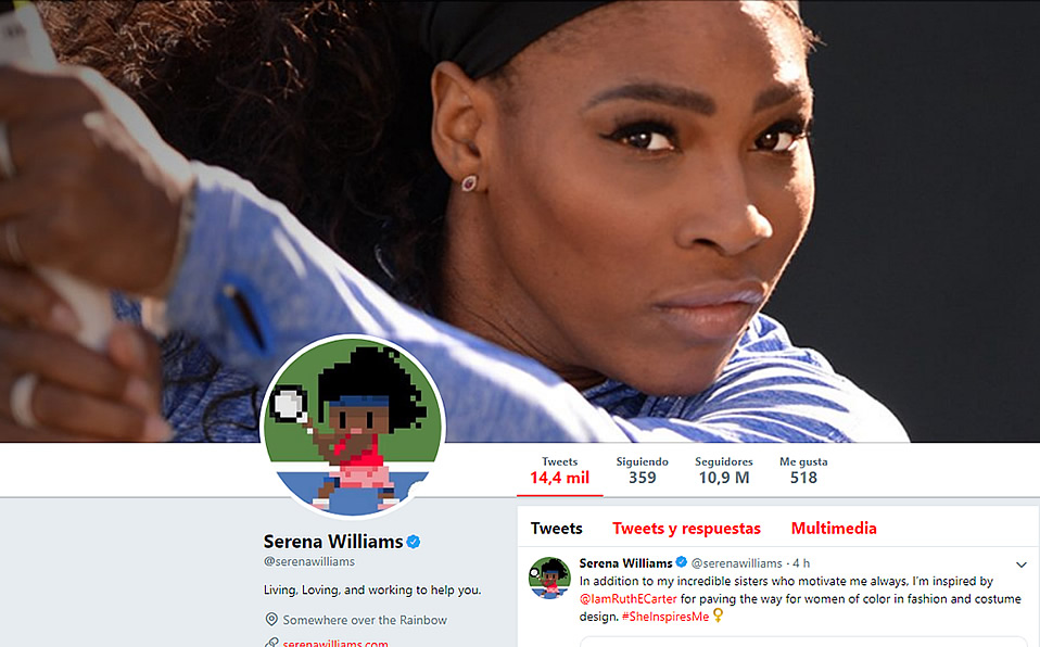 Serena Williams se unió a la conversación del Día de la Mujer. (Foto: Twitter)
